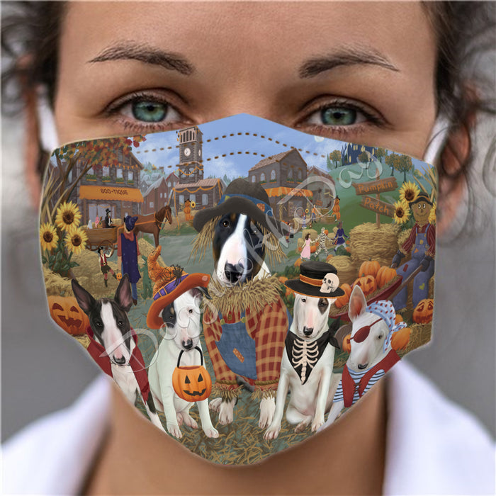 Halloween 'Round Town Bull Terrier Dogs Face Mask FM49938