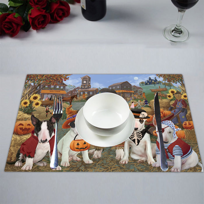 Halloween 'Round Town Bull Terrier Dogs Placemat
