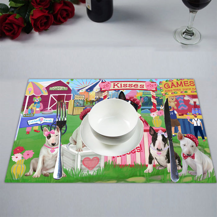 Carnival Kissing Booth Bull Terrier Dogs Placemat