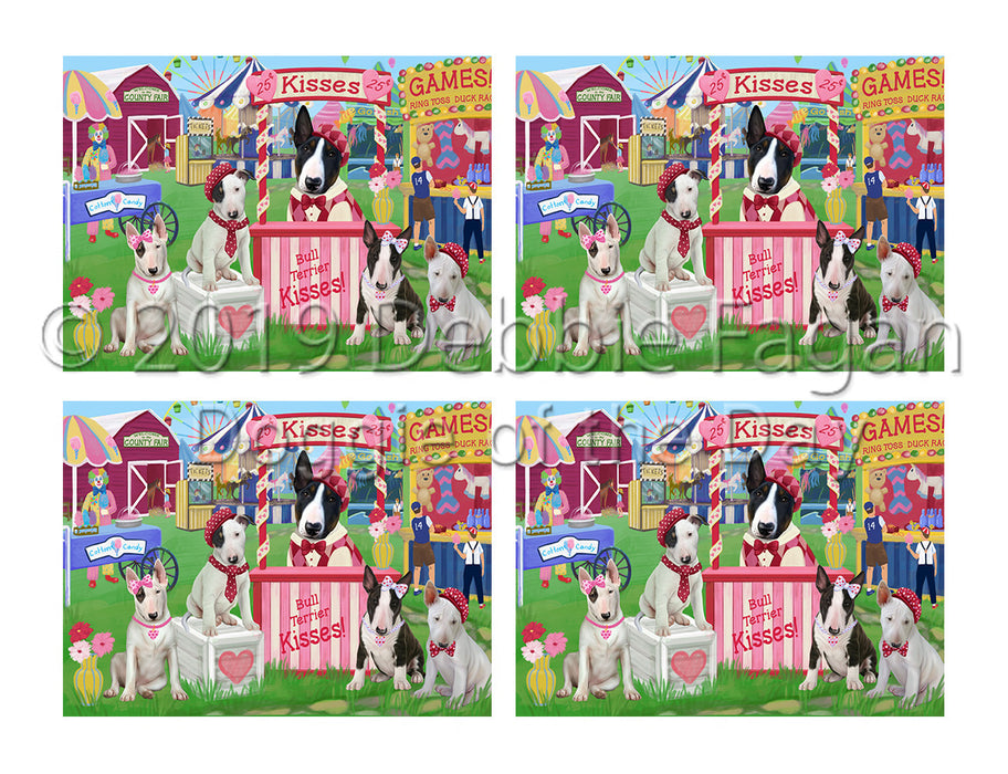 Carnival Kissing Booth Bull Terrier Dogs Placemat
