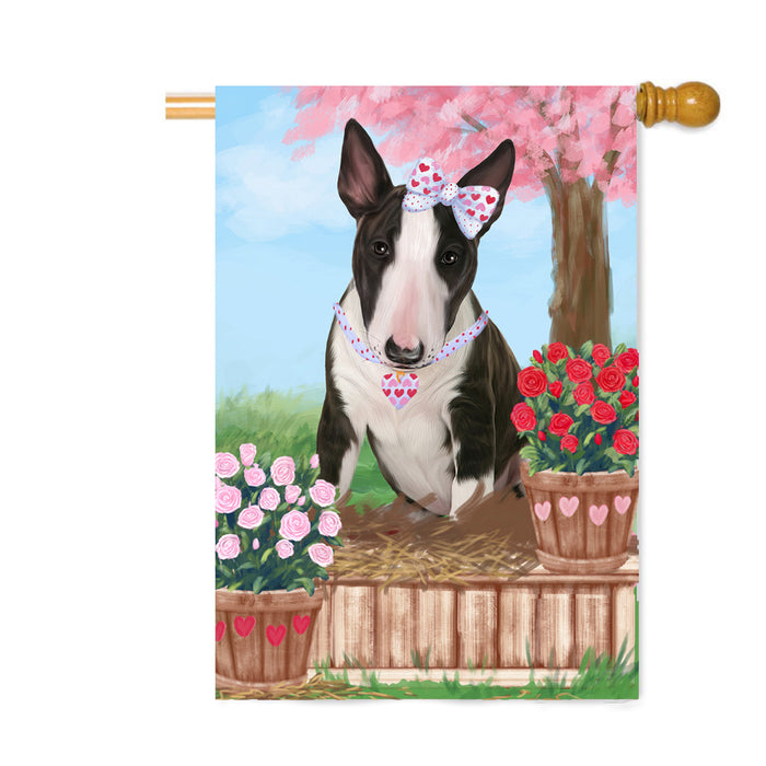 Personalized Rosie 25 Cent Kisses Bull Terrier Dog Custom House Flag FLG64817