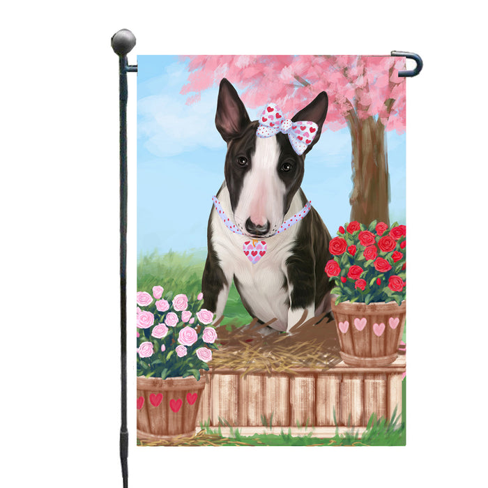 Personalized Rosie 25 Cent Kisses Bull Terrier Dog Custom Garden Flag GFLG64669
