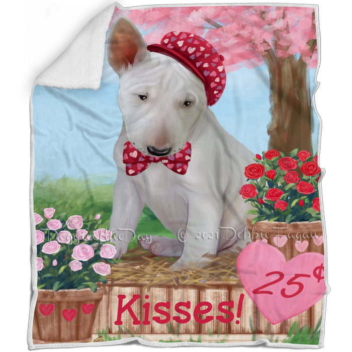 Rosie 25 Cent Kisses Bull Terrier Dog Blanket BLNKT127200