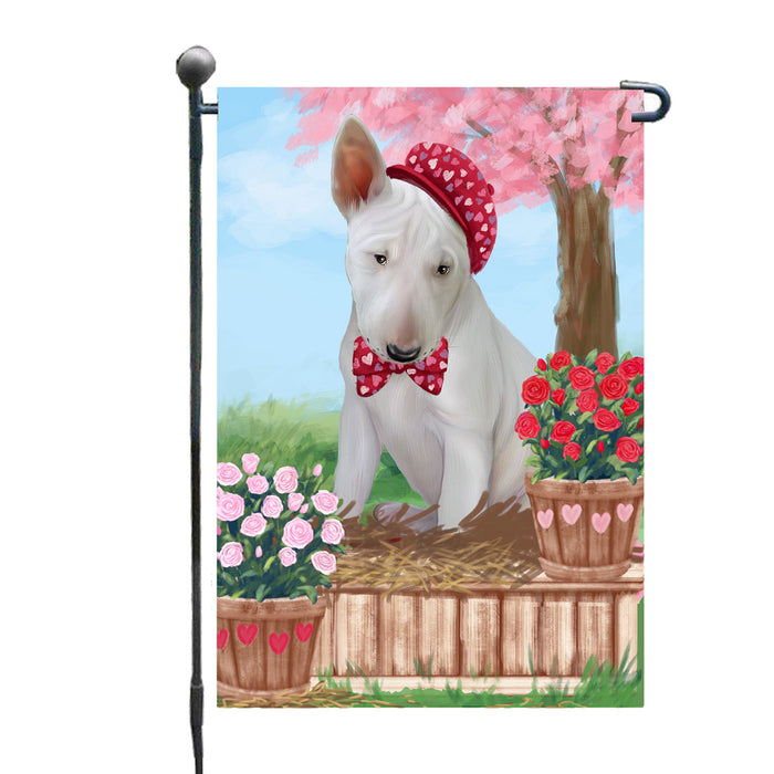 Personalized Rosie 25 Cent Kisses Bull Terrier Dog Custom Garden Flag GFLG64671