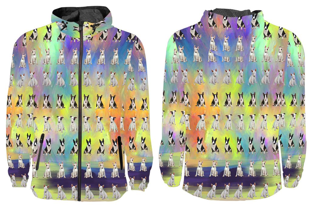 Paradise Wave Bull Terrier Dogs All Over Print Windbreaker for Men