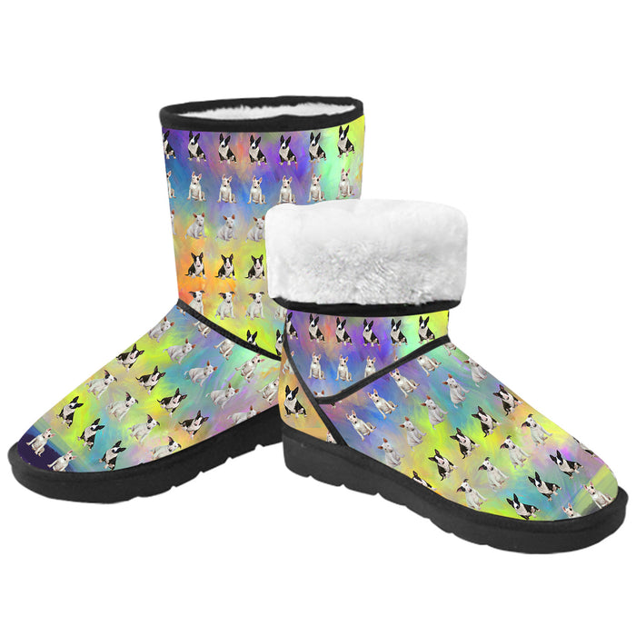 Paradise Wave Bull Terrier Dogs  Kid's Snow Boots