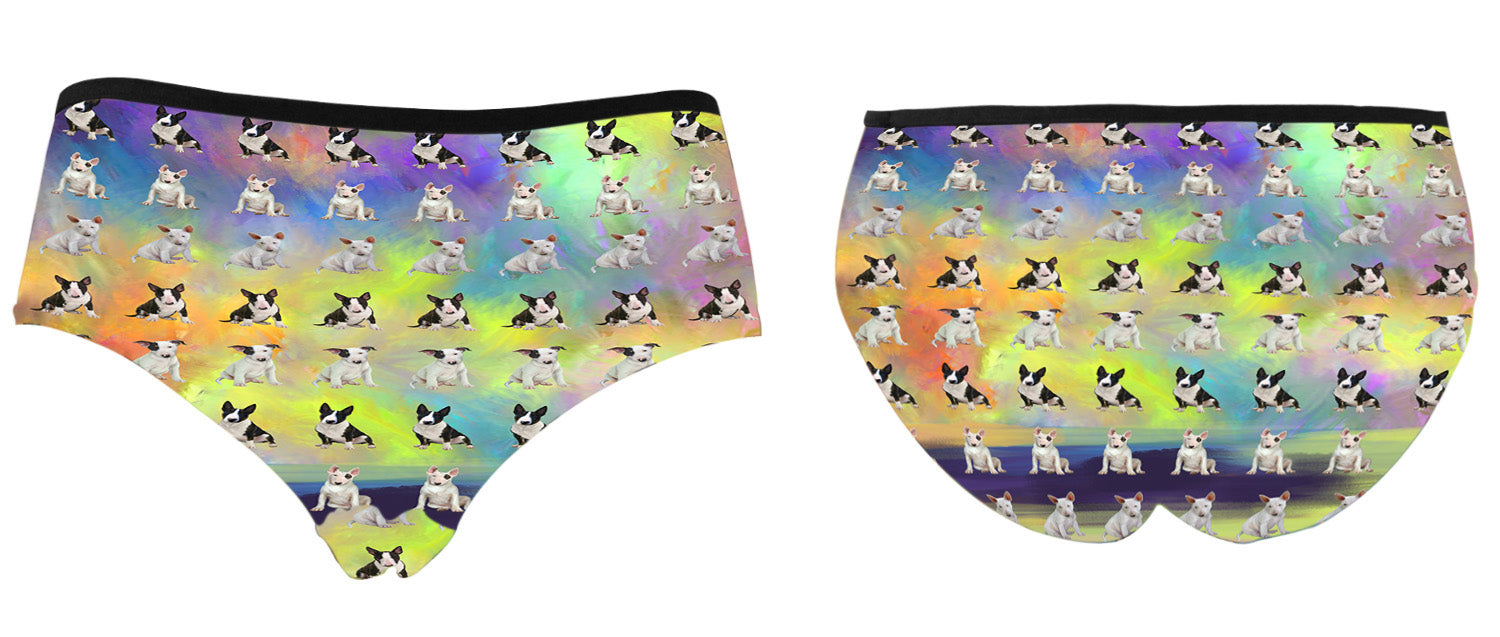 Paradise Wave Bull Terrier Dogs High Waist Women's Briefs