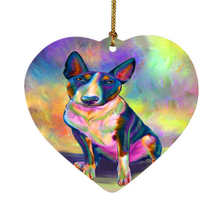 Paradise Wave Bull Terrier Dog Heart Christmas Ornament HPOR57053