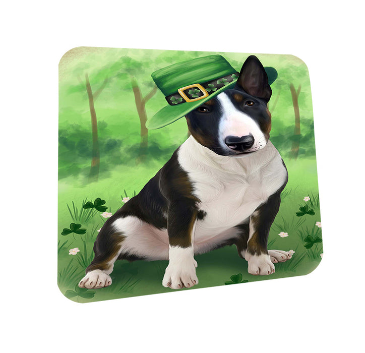 St. Patricks Day Irish Portrait Bull Terrier Dog Coasters Set of 4 CST48704