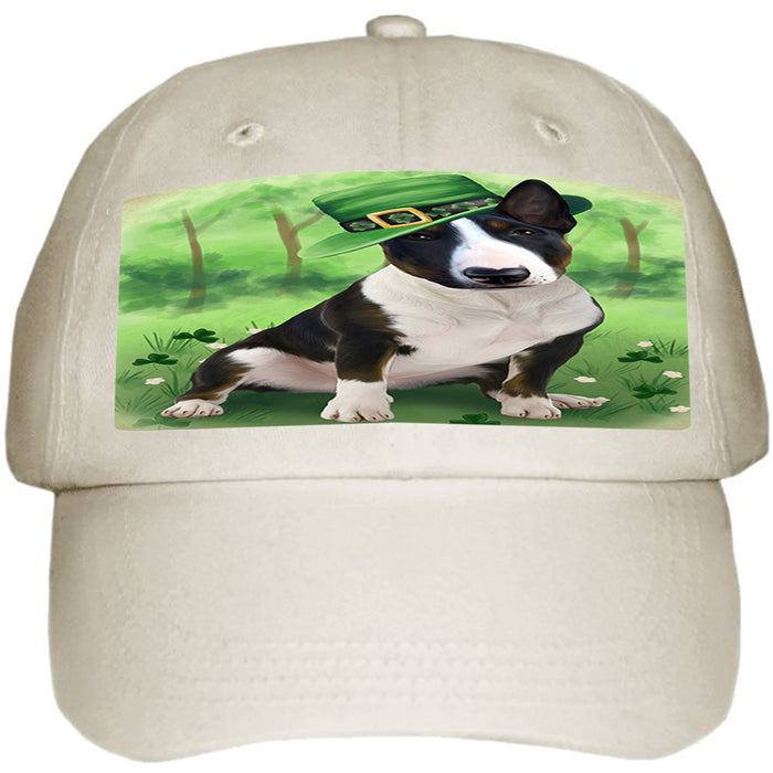 St. Patricks Day Irish Portrait Bull Terrier Dog Ball Hat Cap HAT49968