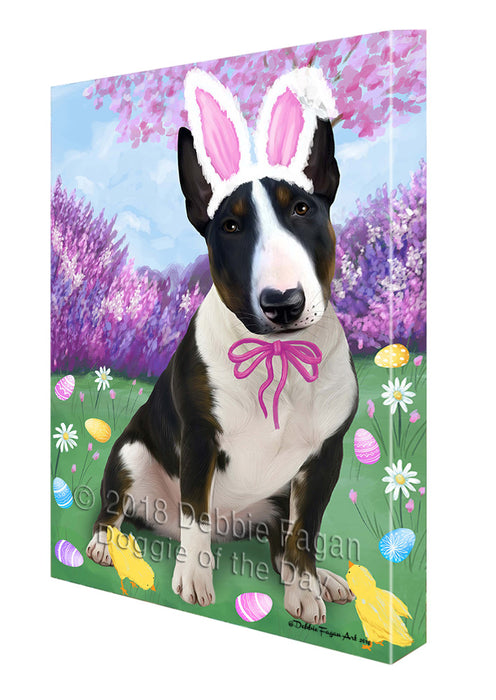 Bull Terrier Dog Easter Holiday Canvas Wall Art CVS57261