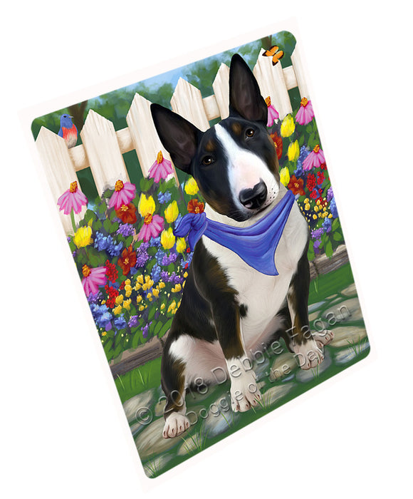 Spring Floral Bull Terrier Dog Large Refrigerator / Dishwasher Magnet RMAG58632