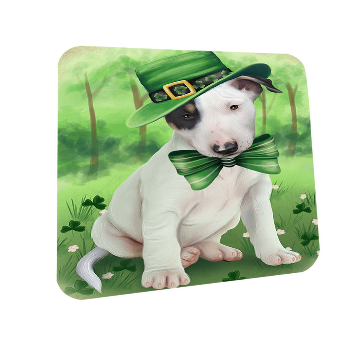 St. Patricks Day Irish Portrait Bull Terrier Dog Coasters Set of 4 CST48705