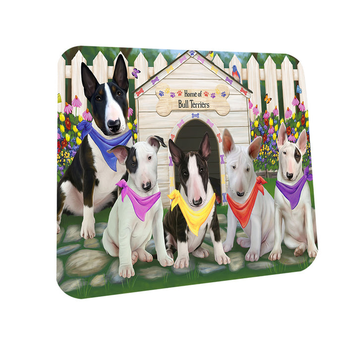 Spring Dog House Bull Terriers Dog Coasters Set of 4 CST49776