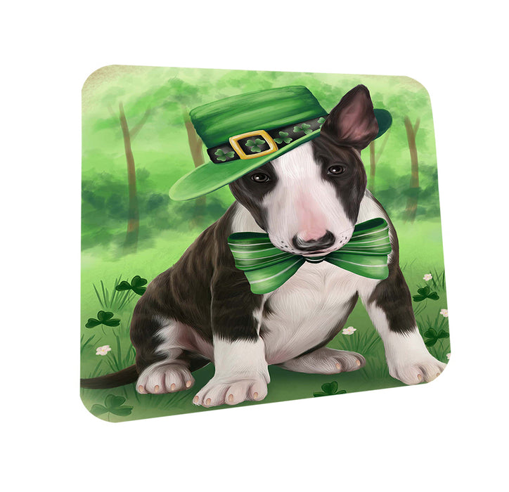 St. Patricks Day Irish Portrait Bull Terrier Dog Coasters Set of 4 CST48706