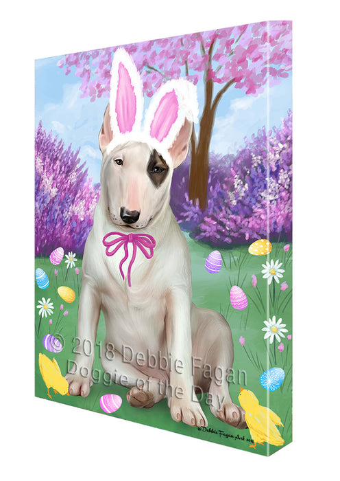 Bull Terrier Dog Easter Holiday Canvas Wall Art CVS57279