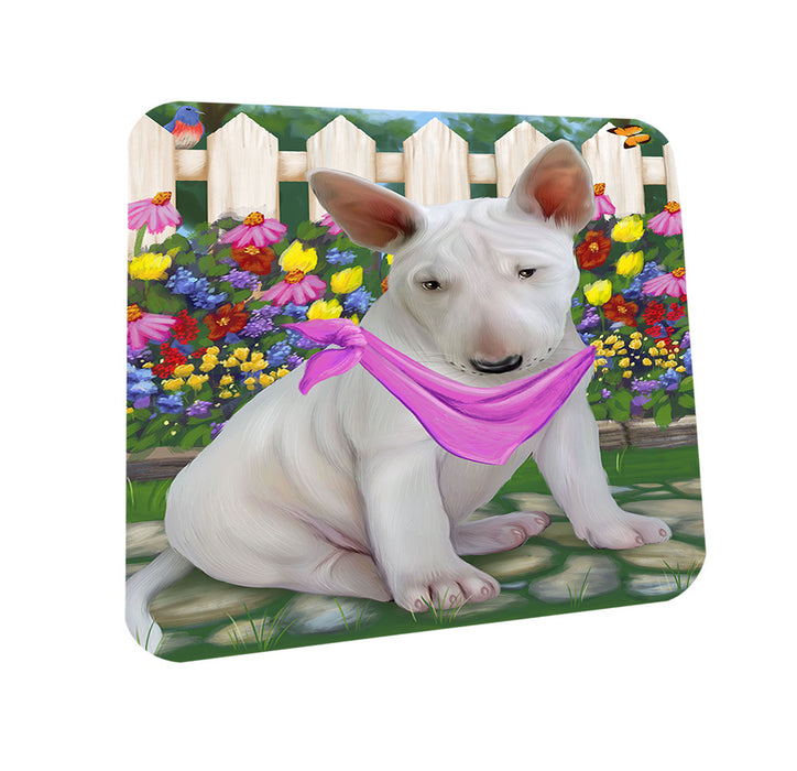Spring Floral Bull Terrier Dog Coasters Set of 4 CST49777