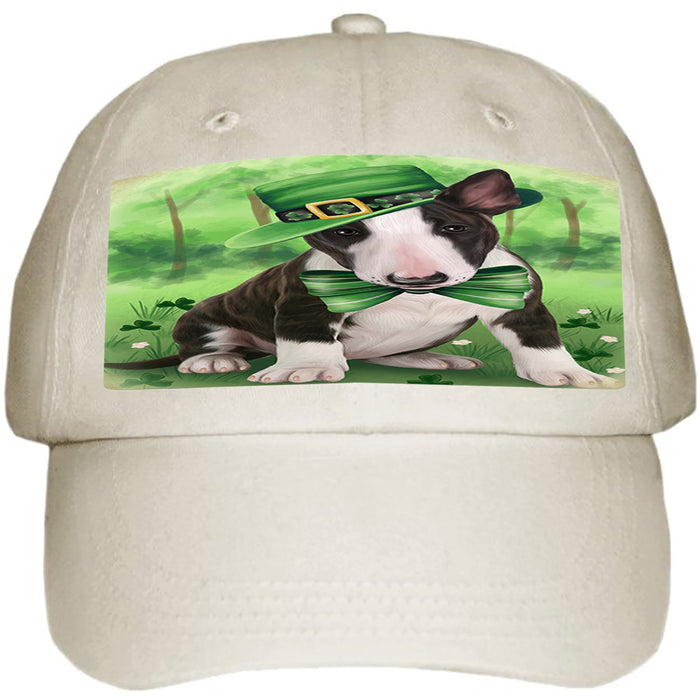 St. Patricks Day Irish Portrait Bull Terrier Dog Ball Hat Cap HAT49974