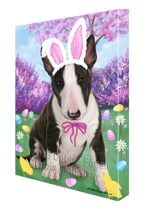 Bull Terrier Dog Easter Holiday Canvas Wall Art CVS57288