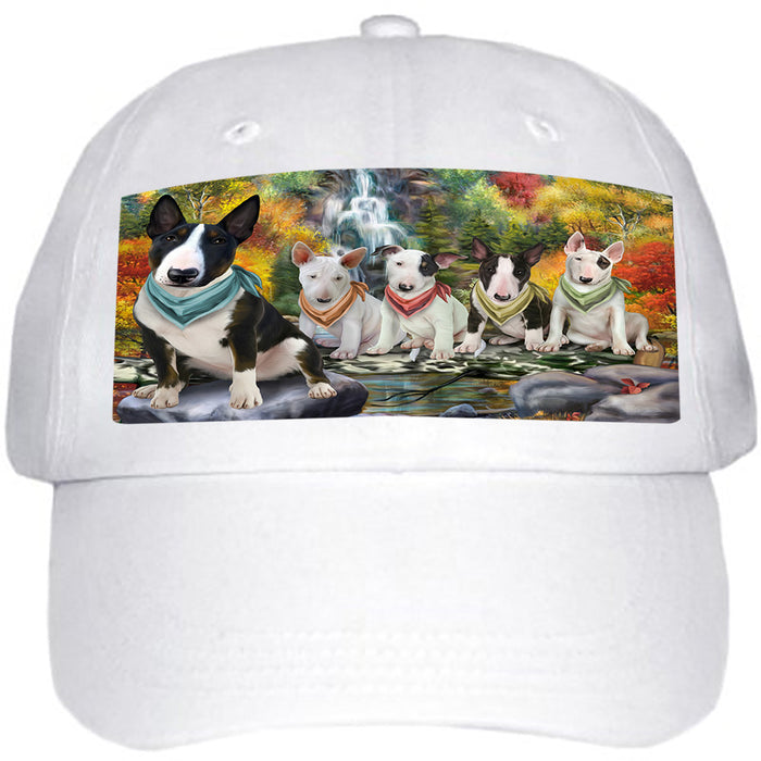 Scenic Waterfall Bull Terriers Dog Ball Hat Cap HAT59259