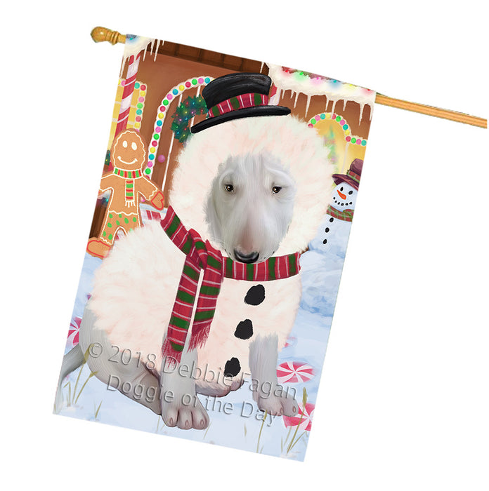 Christmas Gingerbread House Candyfest Bull Terrier Dog House Flag FLG56901