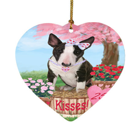 Rosie 25 Cent Kisses Bull Terrier Dog Heart Christmas Ornament HPOR56774