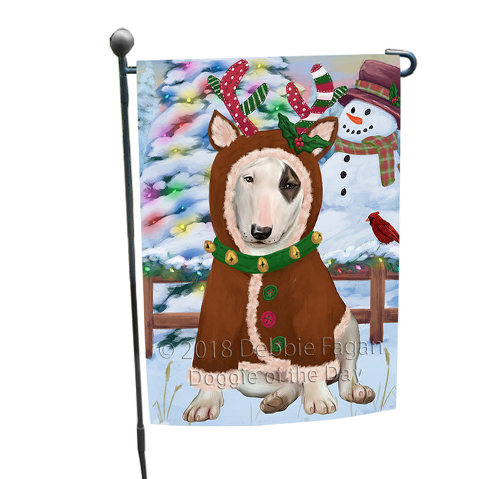 Christmas Gingerbread House Candyfest Bull Terrier Dog Garden Flag GFLG56766