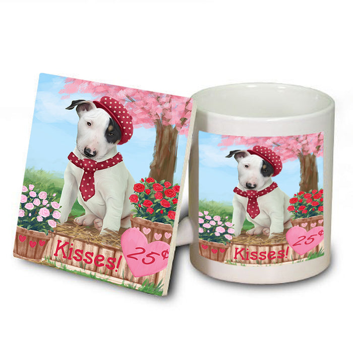 Rosie 25 Cent Kisses Bull Terrier Dog Mug and Coaster Set MUC56411