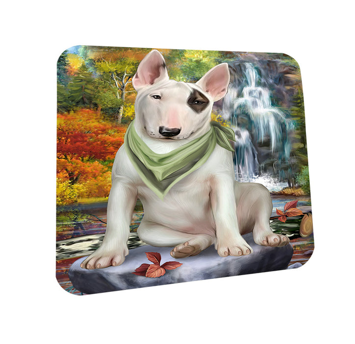 Scenic Waterfall Bull Terrier Dog Coasters Set of 4 CST51802