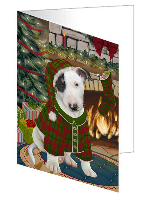 The Stocking was Hung Cairn Terrier Dog Handmade Artwork Assorted Pets Greeting Cards and Note Cards with Envelopes for All Occasions and Holiday Seasons GCD70301