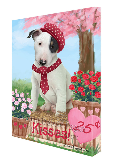 Rosie 25 Cent Kisses Bull Terrier Dog Canvas Print Wall Art Décor CVS129995