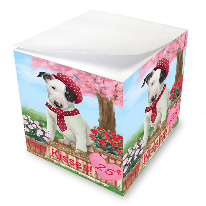 Rosie 25 Cent Kisses Bull Terrier Dog Note Cube NOC54491