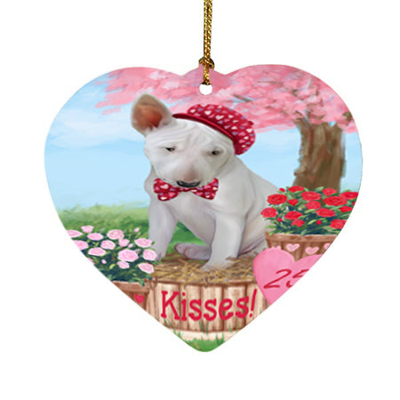 Rosie 25 Cent Kisses Bull Terrier Dog Heart Christmas Ornament HPOR56776