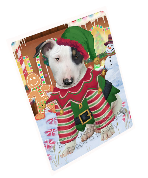 Christmas Gingerbread House Candyfest Bull Terrier Dog Magnet MAG73796 (Small 5.5" x 4.25")