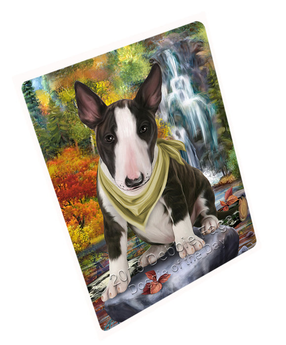 Scenic Waterfall Bull Terrier Dog Large Refrigerator / Dishwasher Magnet RMAG71562