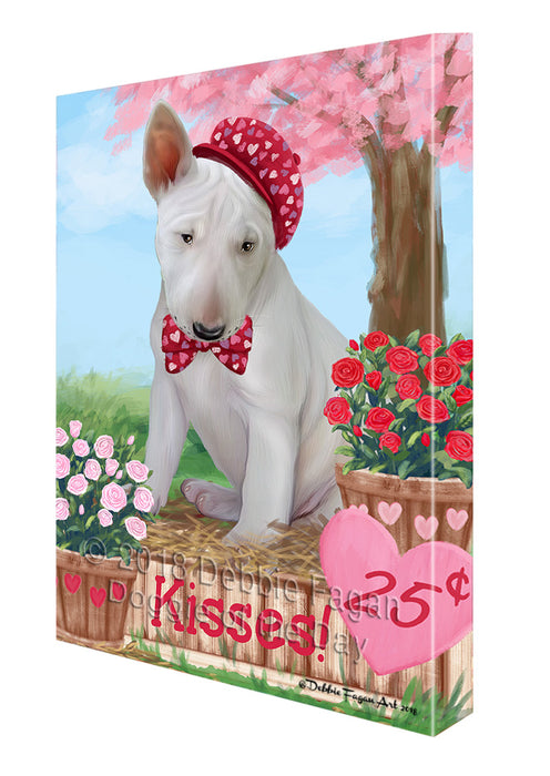 Rosie 25 Cent Kisses Bull Terrier Dog Canvas Print Wall Art Décor CVS130004