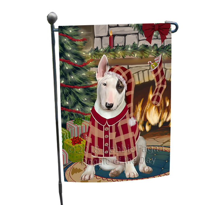 The Stocking was Hung Bull Terrier Dog Garden Flag GFLG55543