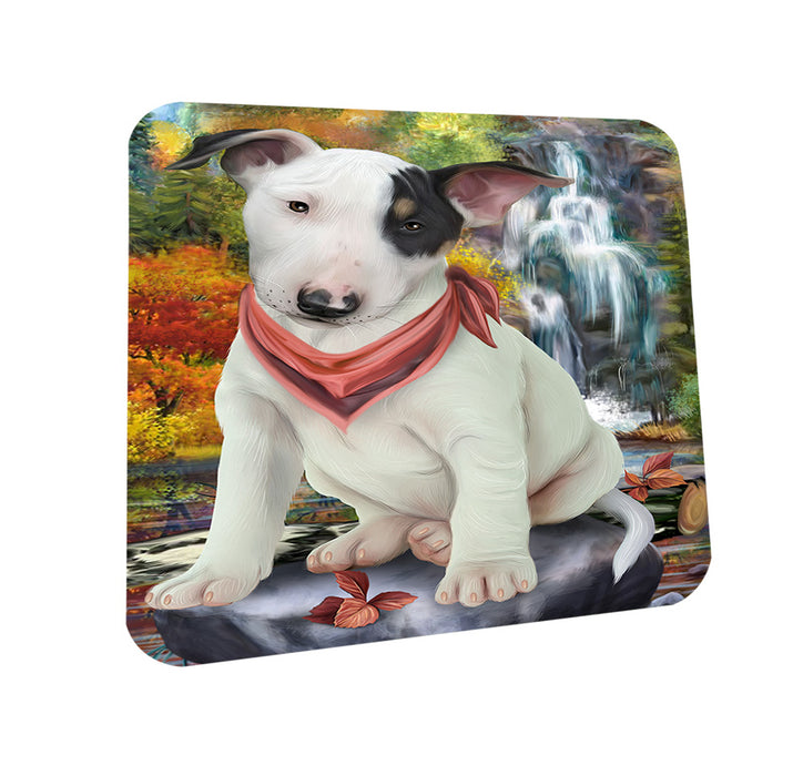 Scenic Waterfall Bull Terrier Dog Coasters Set of 4 CST51804