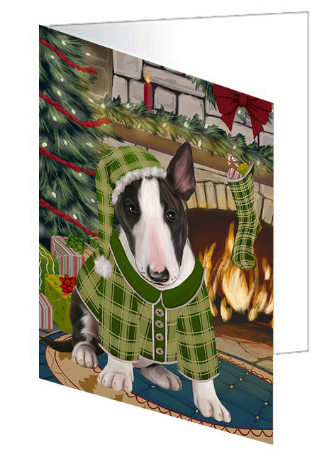 The Stocking was Hung Cairn Terrier Dog Handmade Artwork Assorted Pets Greeting Cards and Note Cards with Envelopes for All Occasions and Holiday Seasons GCD70295