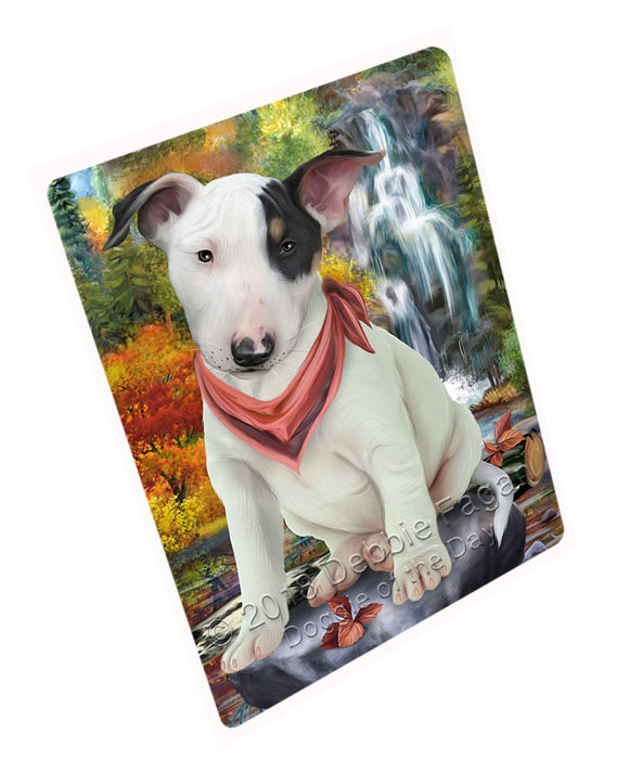 Scenic Waterfall Bull Terrier Dog Large Refrigerator / Dishwasher Magnet RMAG71568