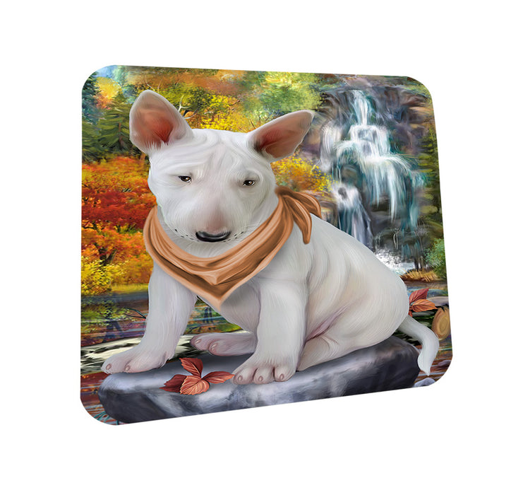 Scenic Waterfall Bull Terrier Dog Coasters Set of 4 CST51805