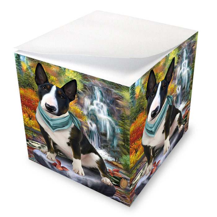 Scenic Waterfall Bull Terrier Dog Note Cube NOC51847