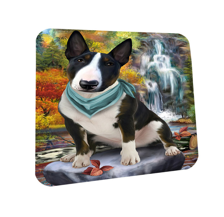 Scenic Waterfall Bull Terrier Dog Coasters Set of 4 CST51806