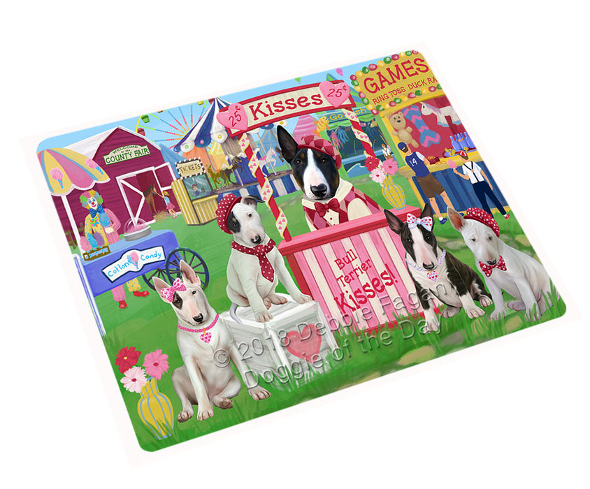 Carnival Kissing Booth Bull Terriers Dog Magnet MAG73979 (Small 5.5" x 4.25")