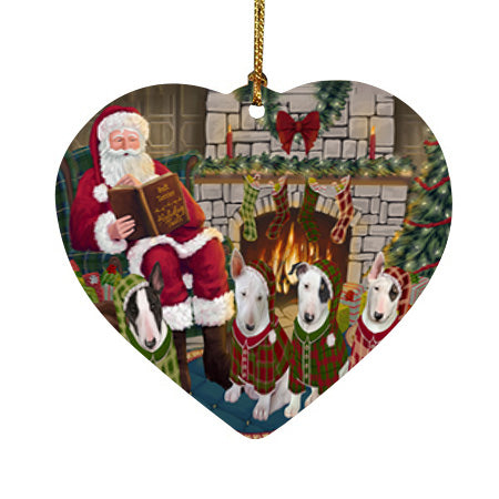 Christmas Cozy Holiday Tails Bull Terriers Dog Heart Christmas Ornament HPOR55466