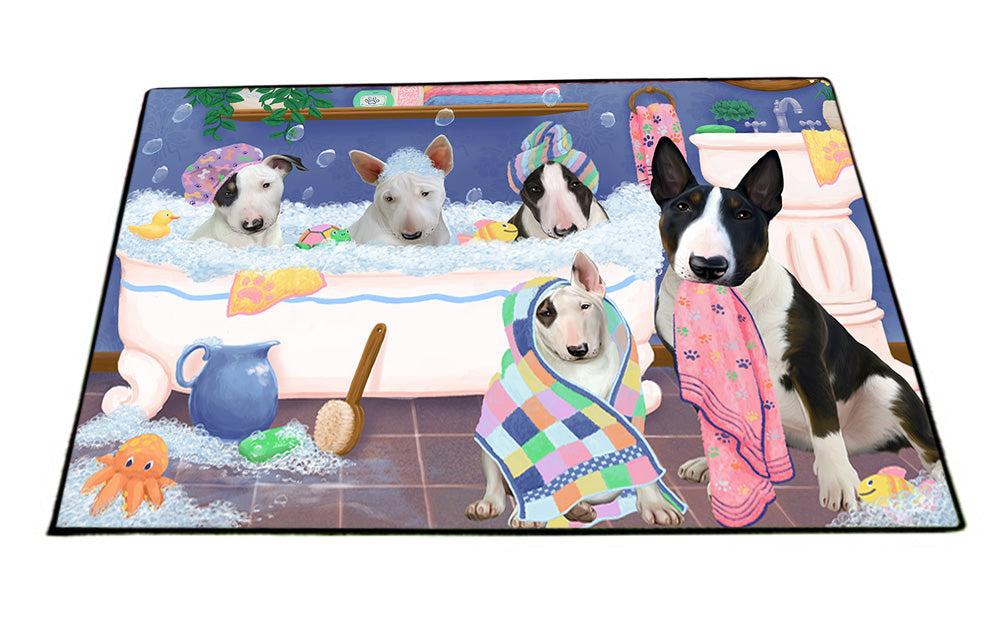 Rub A Dub Dogs In A Tub Bull Terriers Dog Floormat FLMS53505