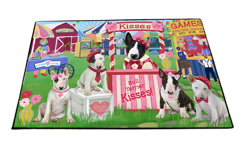 Carnival Kissing Booth Bull Terriers Dog Floormat FLMS53169