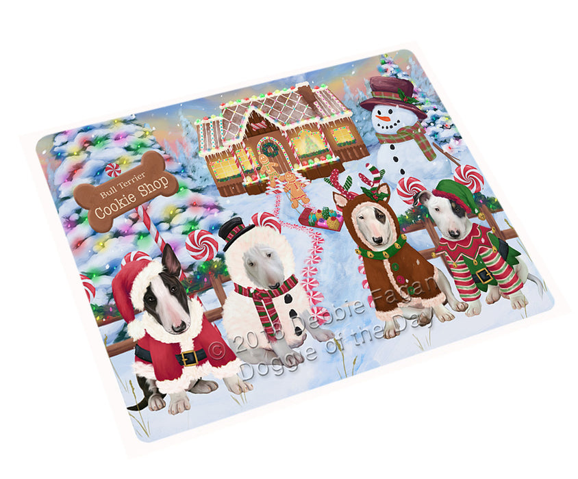 Holiday Gingerbread Cookie Shop Bull Terriers Dog Large Refrigerator / Dishwasher Magnet RMAG100584