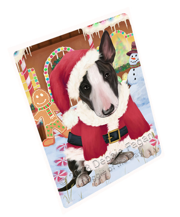 Christmas Gingerbread House Candyfest Bull Terrier Dog Large Refrigerator / Dishwasher Magnet RMAG100002