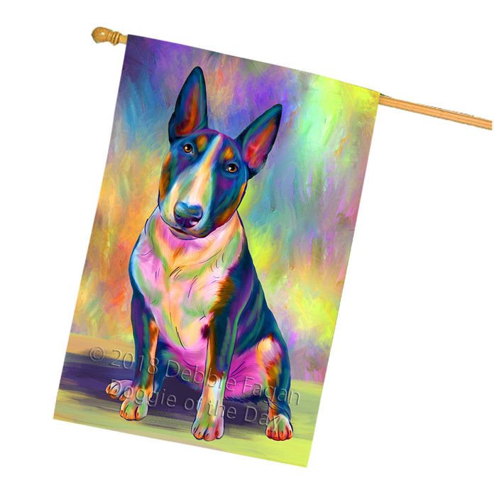 Paradise Wave Bull Terrier Dog House Flag FLG57381